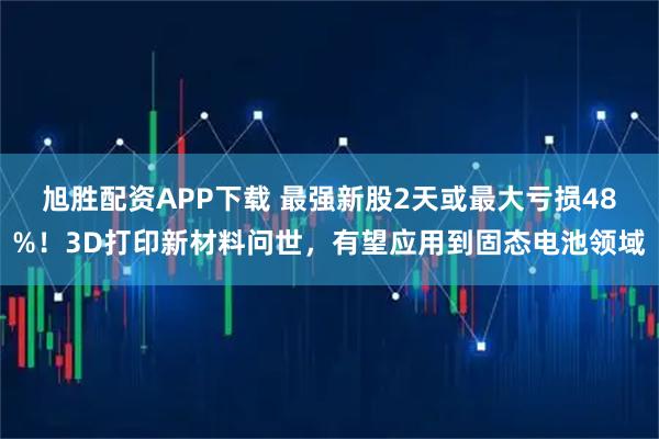 旭胜配资APP下载 最强新股2天或最大亏损48%！3D打印新材料问世，有望应用到固态电池领域