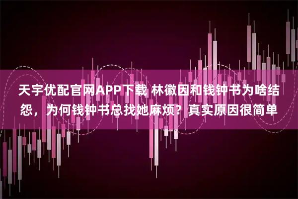 天宇优配官网APP下载 林徽因和钱钟书为啥结怨，为何钱钟书总找她麻烦？真实原因很简单